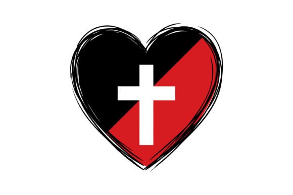 Christian Love Cross Heart: A Versatile Design