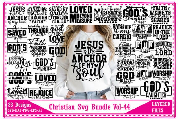 Christian Svg Bundle Vol-44: Perfect for T-Shirt Designs and Graphics