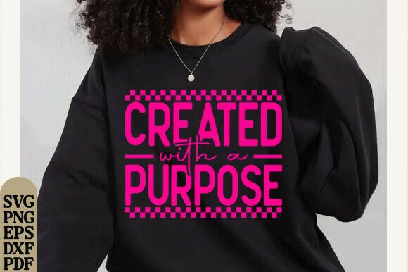 Created with a Purpose: A Versatile Christian Graphics Asset for T-Shirt Designs