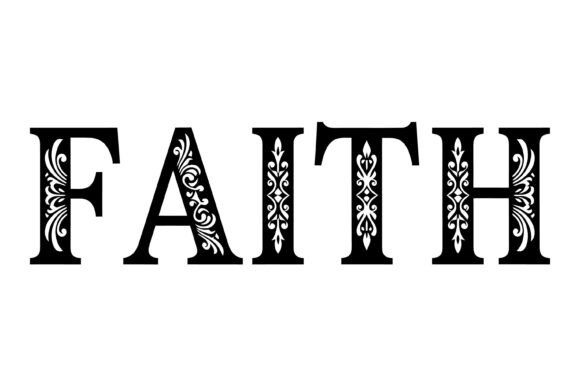 Decorative Faith Word Design: A Versatile Embroidery Choice