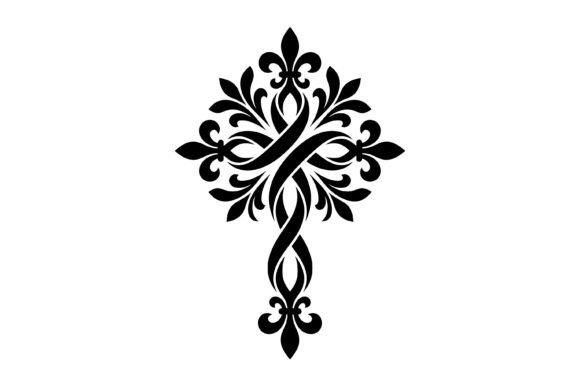 Elegant Ornamental Cross for T-Shirt Designs & Graphics