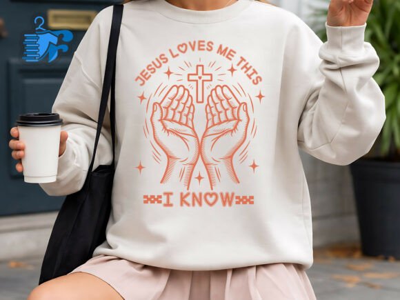 Jesus Loves Me Christian Faith Design: Graphics & T-Shirt Designs