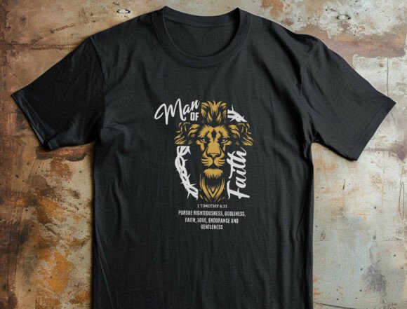 Man of Faith Svg: A Bold T-Shirt Design for Graphics