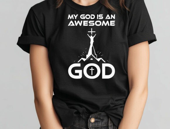 My God is an Awesome God SVG PNG: A Faithful Design
