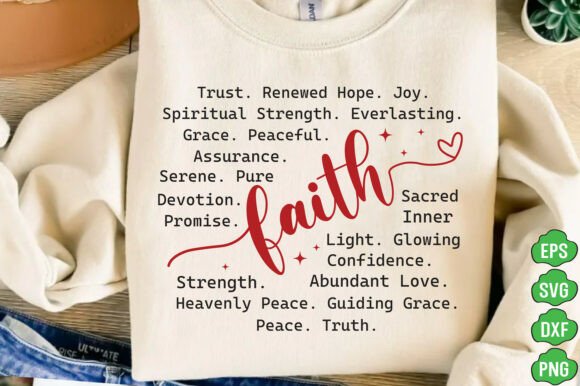 Review: Faith Words SVG PNG for T-Shirt Designs and Graphics
