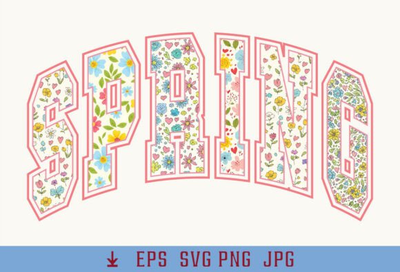 Review: Retro Floral Varsity Spring PNG for T-Shirt Designs