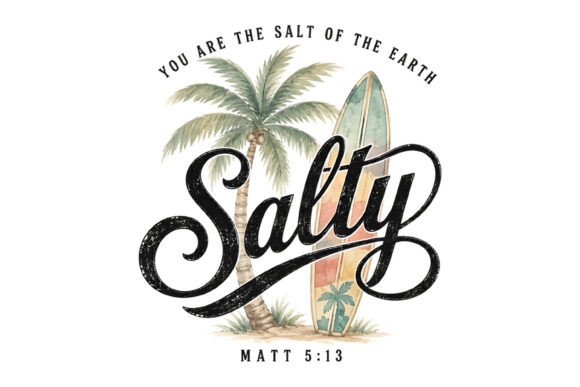 Salty Beach Faith SVG: Perfect for T-Shirt Designs and Graphics